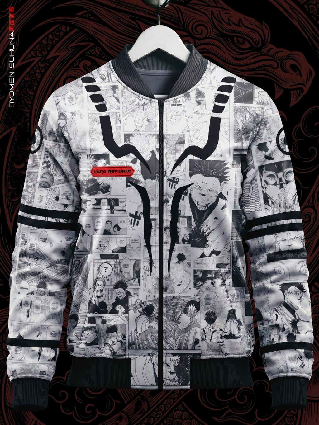 Ryomen Sukuna Bomber Jacket | JJK Drop - Stylish Manga-Inspired Apparel