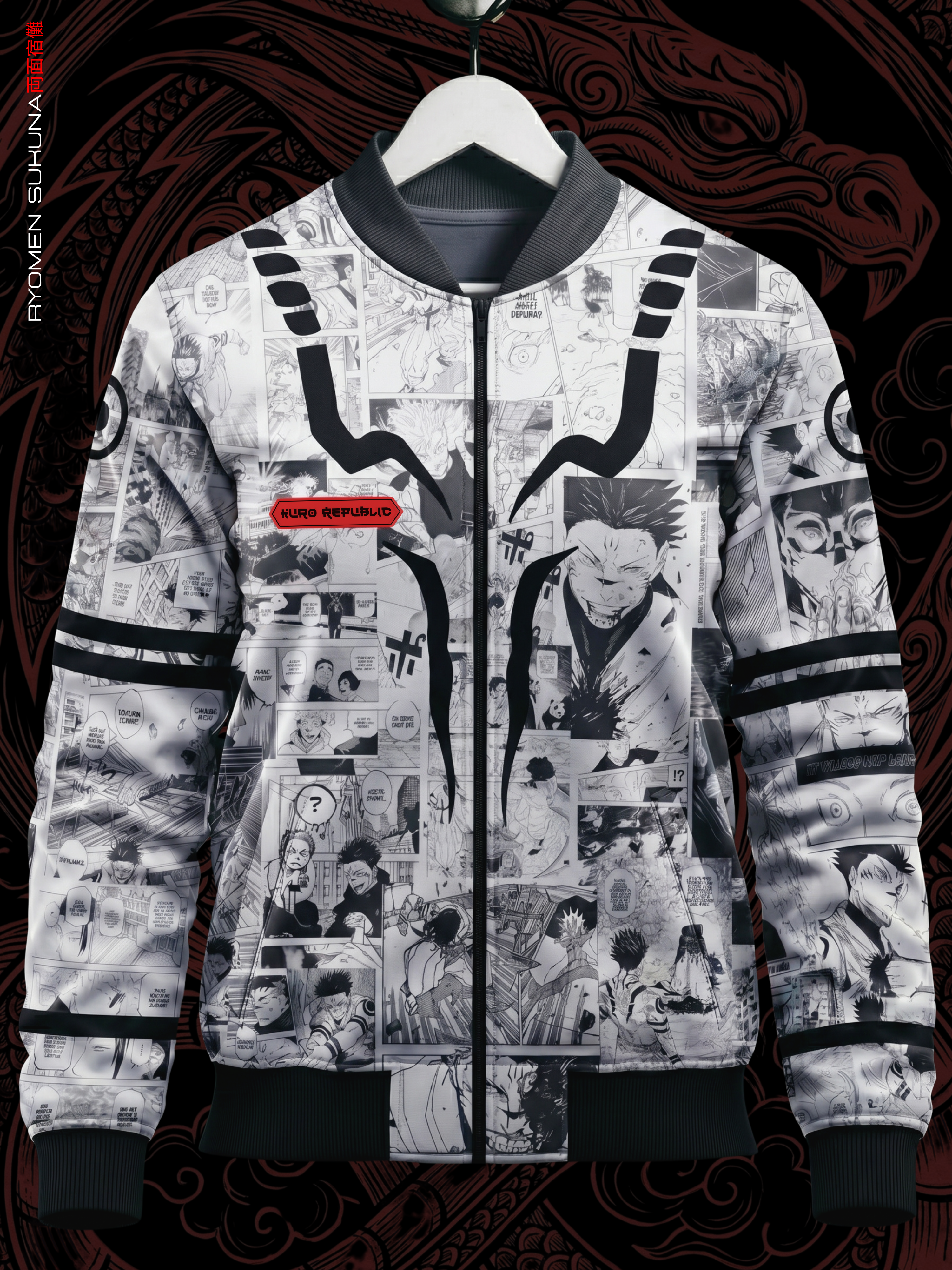 Ryomen Sukuna Bomber Jacket | JJK Drop - Stylish Manga-Inspired Apparel