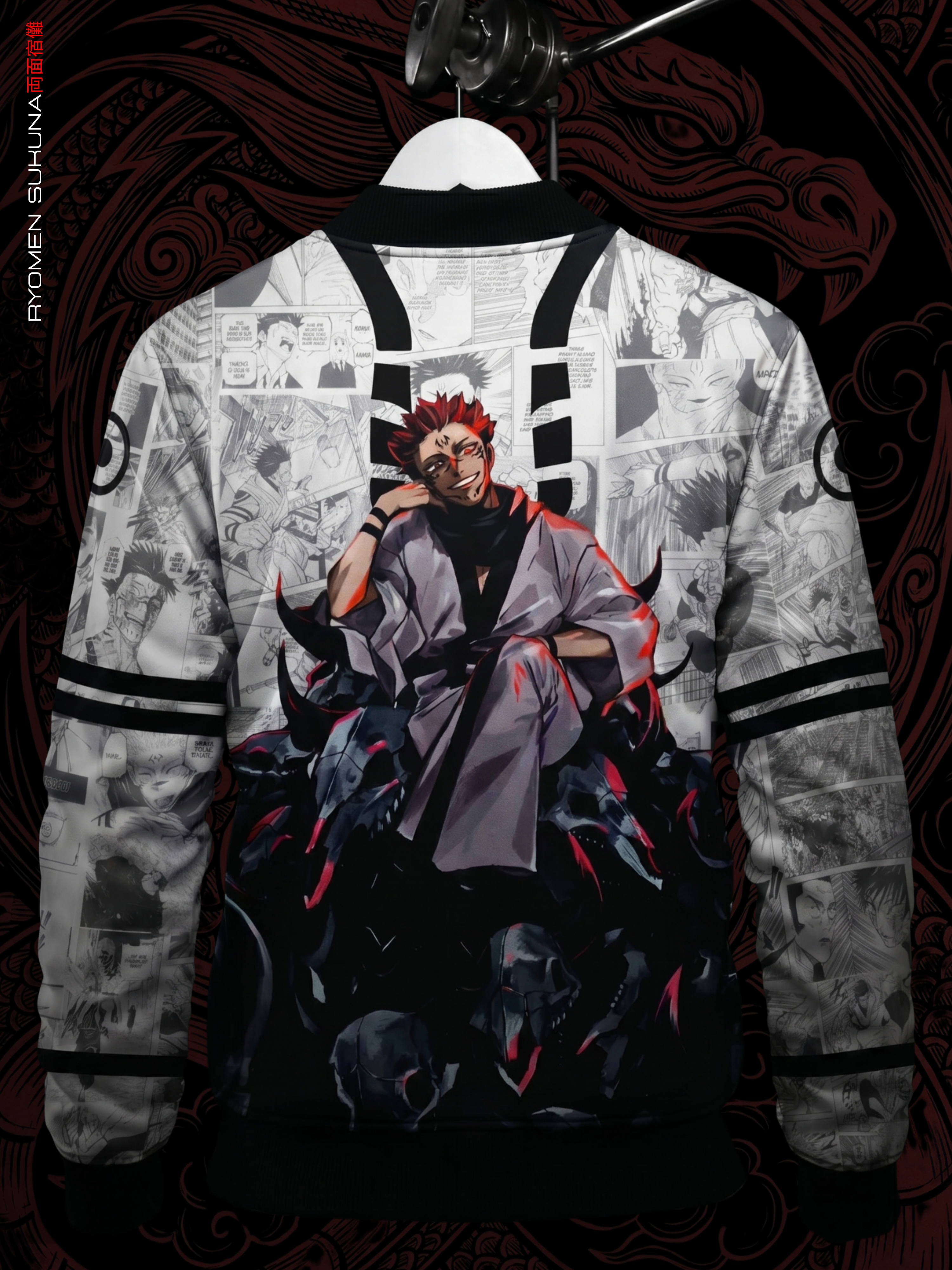 Ryomen Sukuna Bomber Jacket | JJK Drop - Stylish Manga-Inspired Apparel