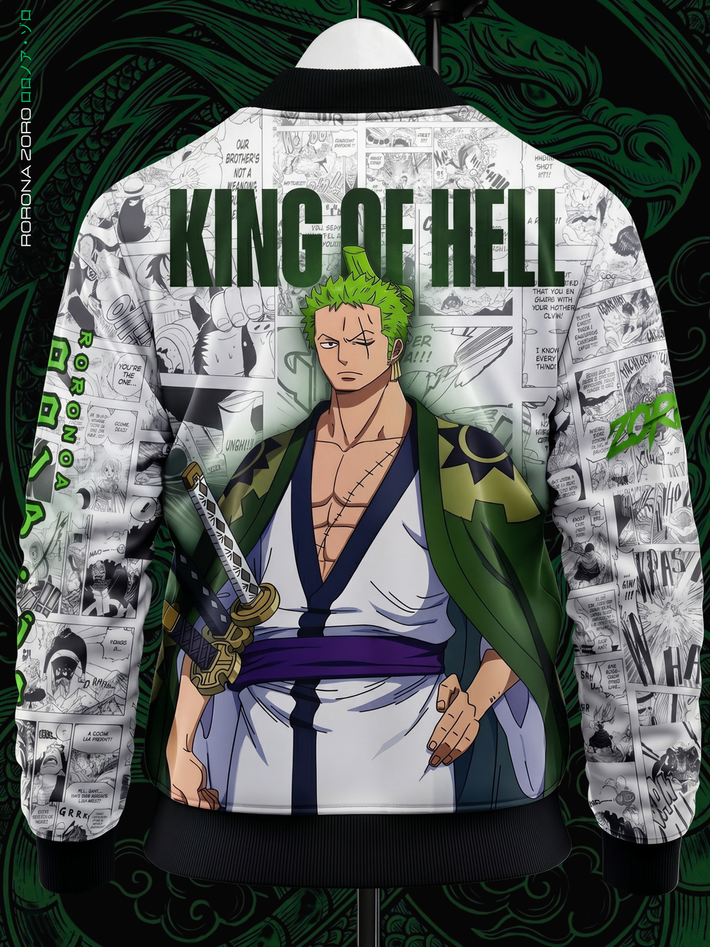 Roronoa Zoro Manga Bomber Jacket - Official One Piece Merch