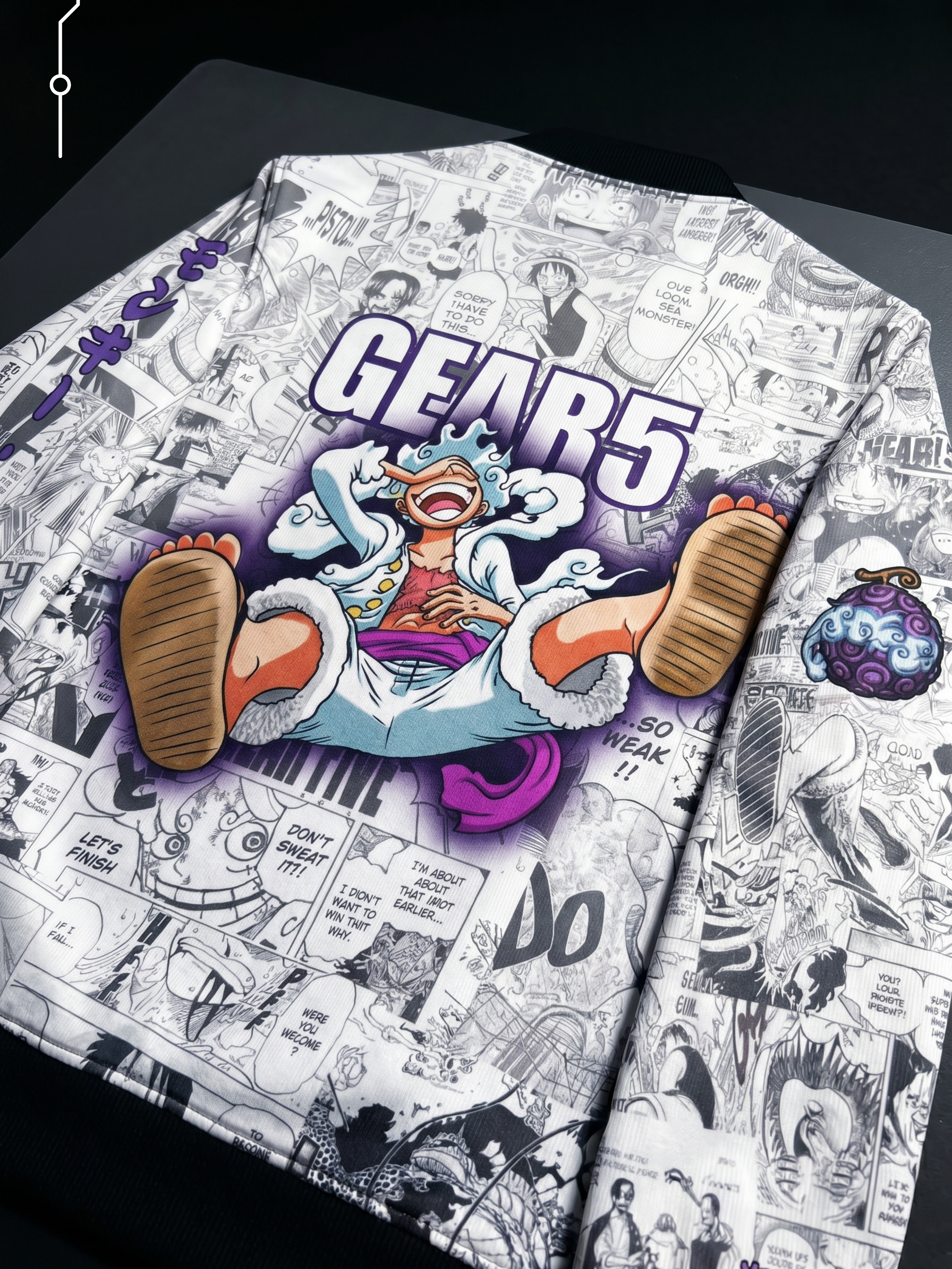 Luffy Gear 5 Manga Bomber Jacket - One Piece Merch for Fans