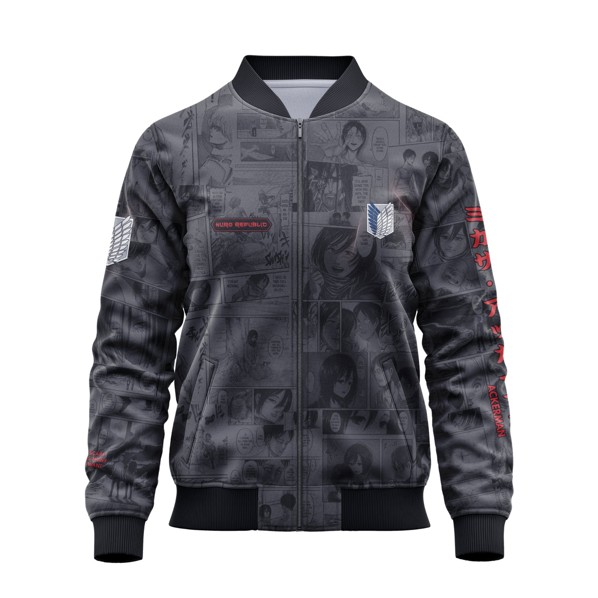 MIKASA | ATTACK ON TITAN | MANGA BOMBER JACKET