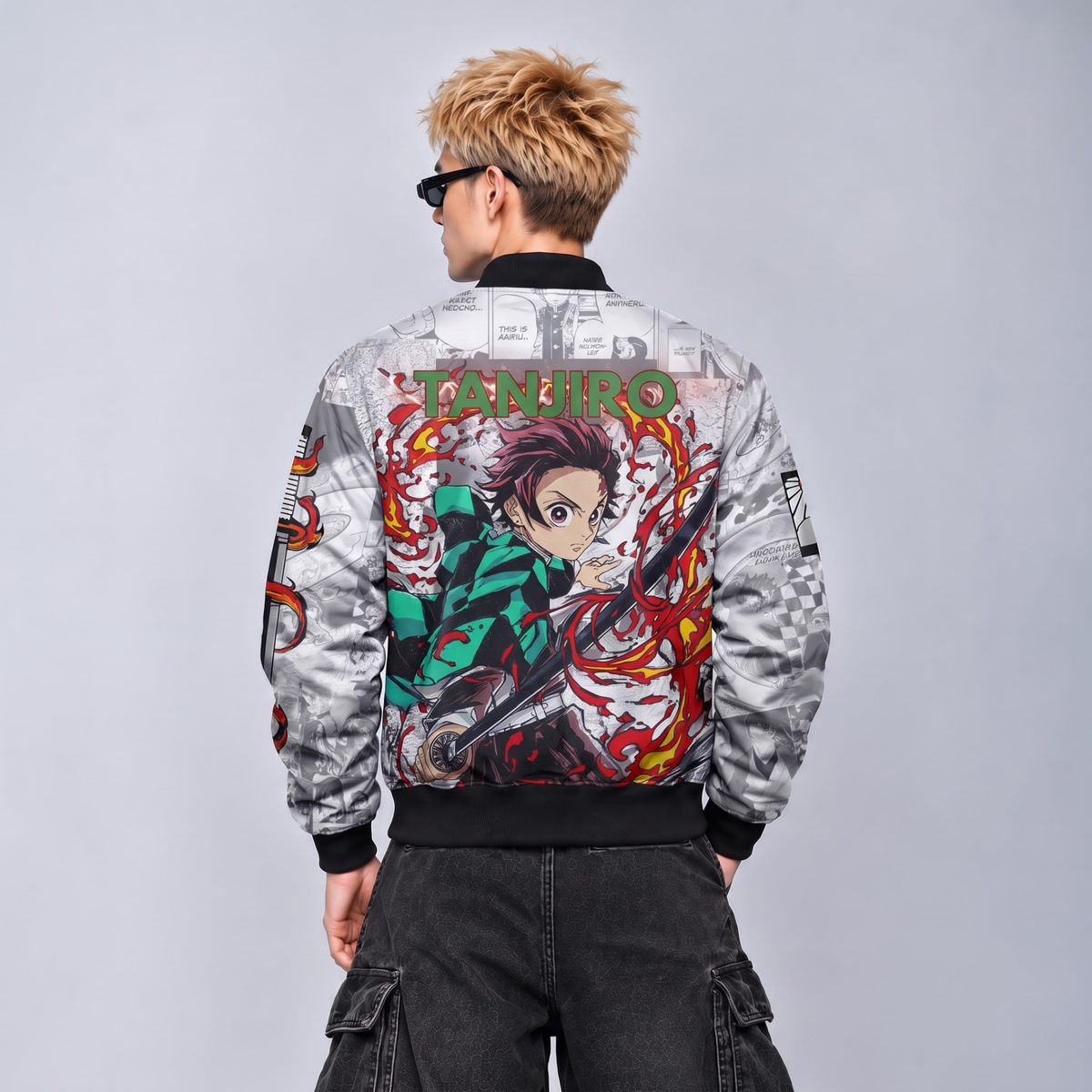 TANJIRO | DEMON SLAYER | MANGA BOMBER JACKET
