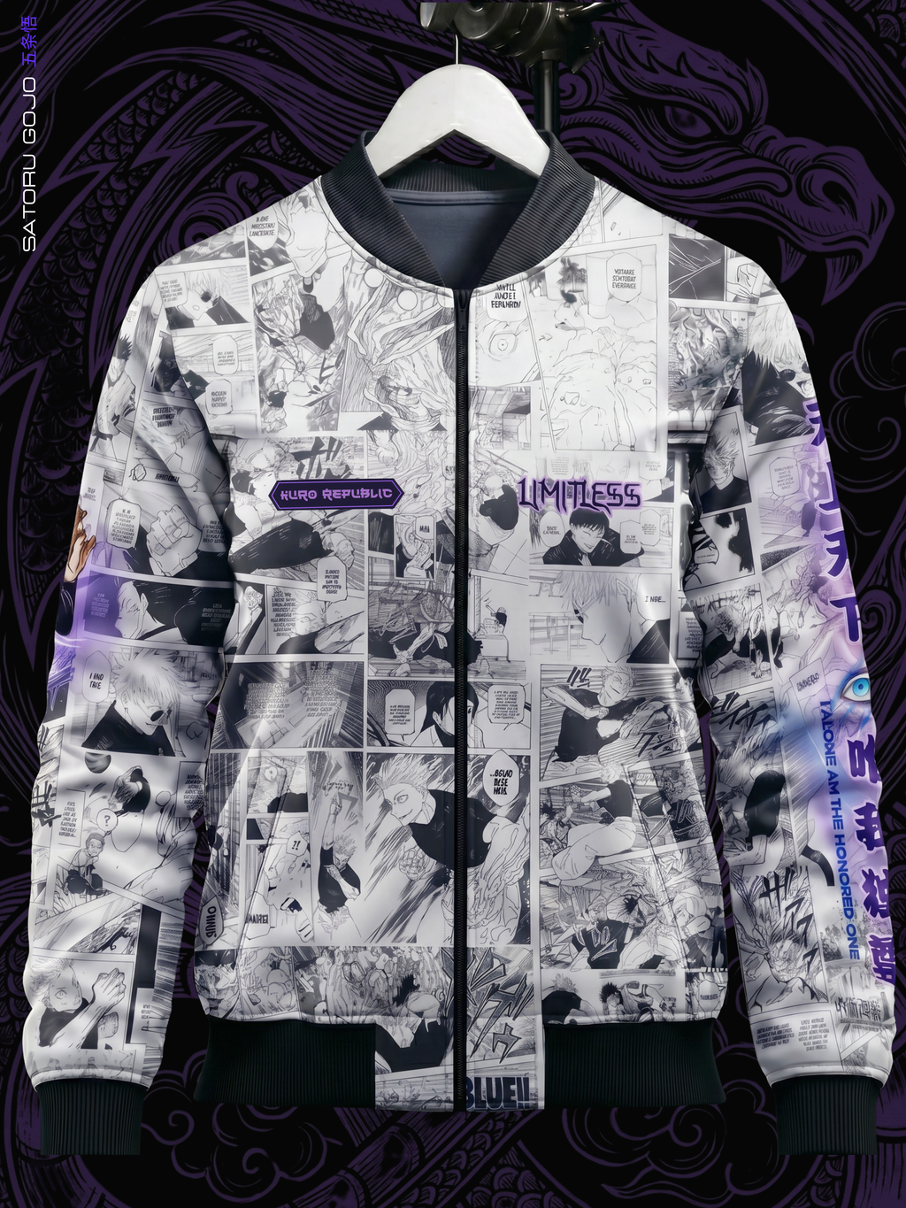 Satoru Gojo Manga Bomber Jacket - JJK Collection Drop