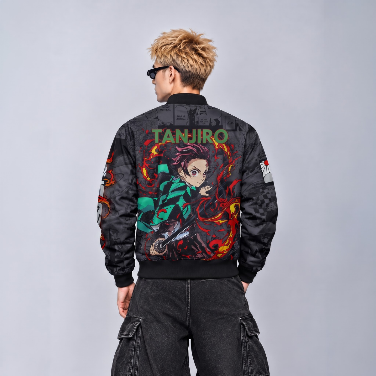 TANJIRO | DEMON SLAYER | MANGA BOMBER JACKET