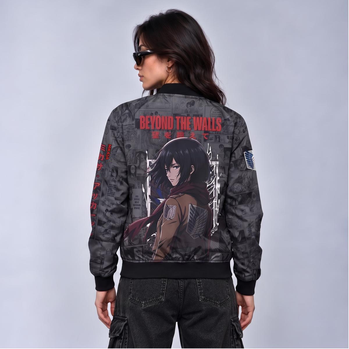 MIKASA | ATTACK ON TITAN | MANGA BOMBER JACKET