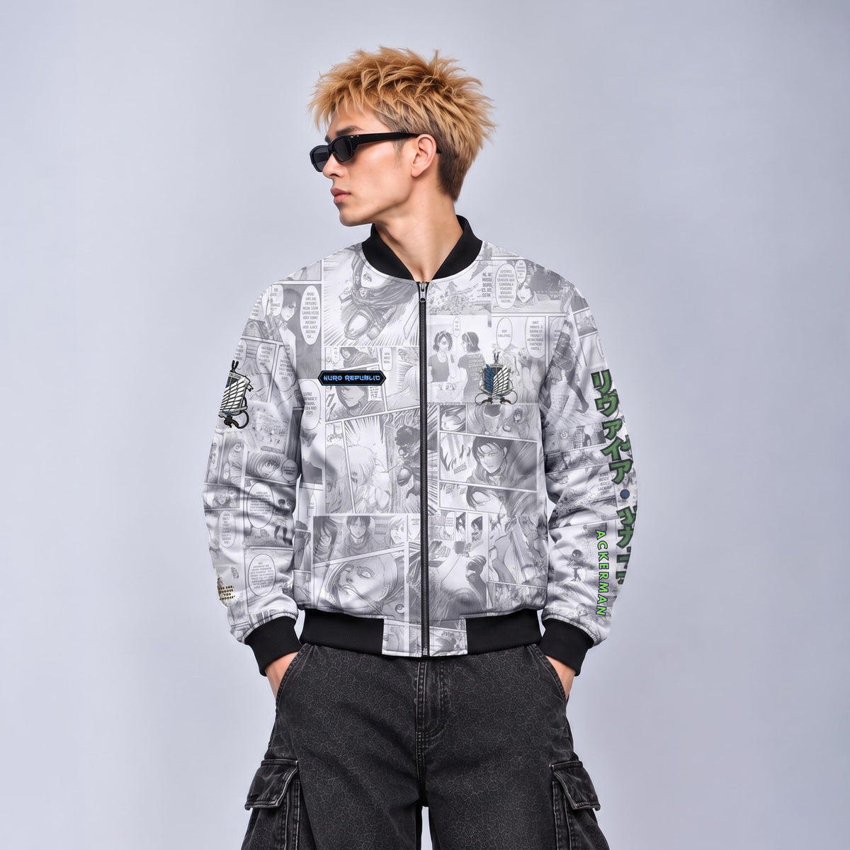 LEVI | ATTACK ON TITAN | MANGA BOMBER JACKET