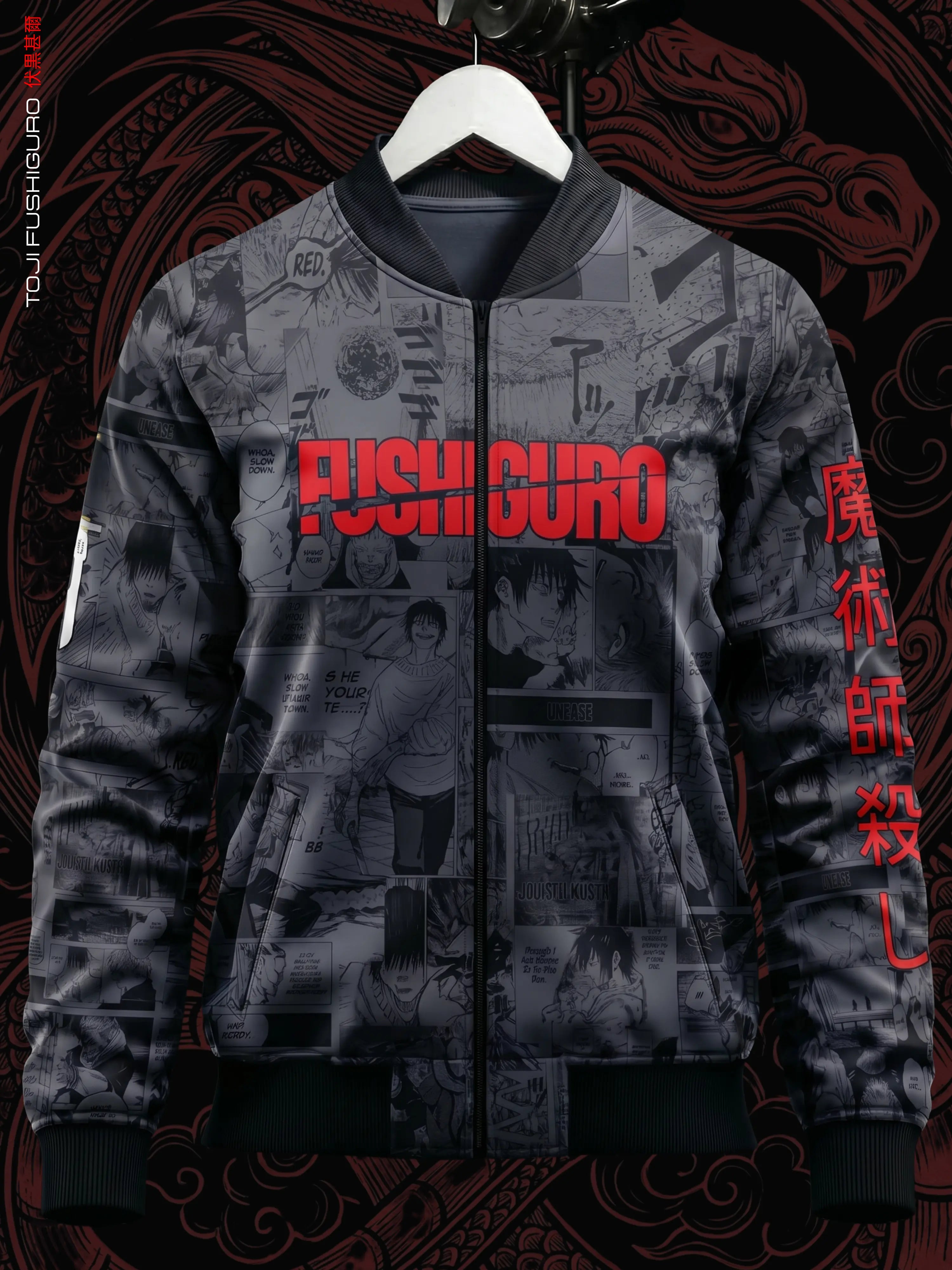 Toji Fushiguro Manga Bomber Jacket | JJK Drop 001 Kuro Republic