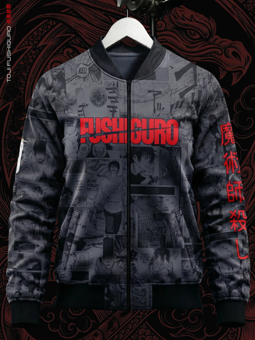 Toji Fushiguro Manga Bomber Jacket | JJK Drop 001 Kuro Republic