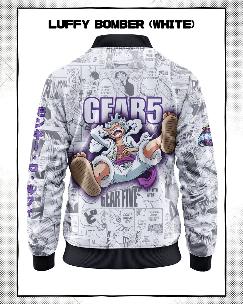 Monkey D. Luffy Gear 5 Manga Bomber Jacket | One Piece Drop 001 Kuro Republic