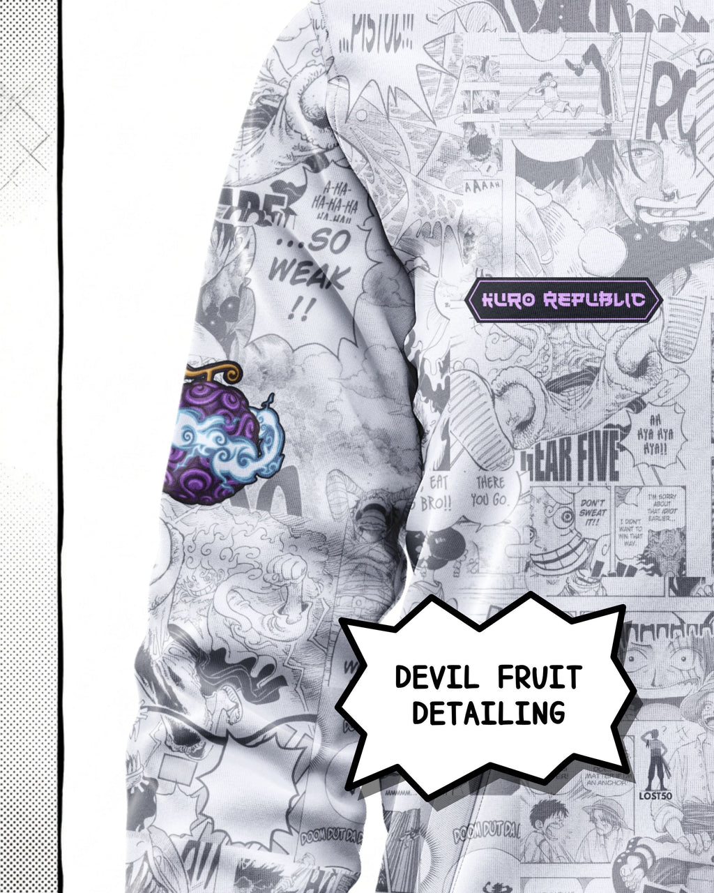 Monkey D. Luffy Gear 5 Manga Bomber Jacket | One Piece Drop 001 Kuro Republic