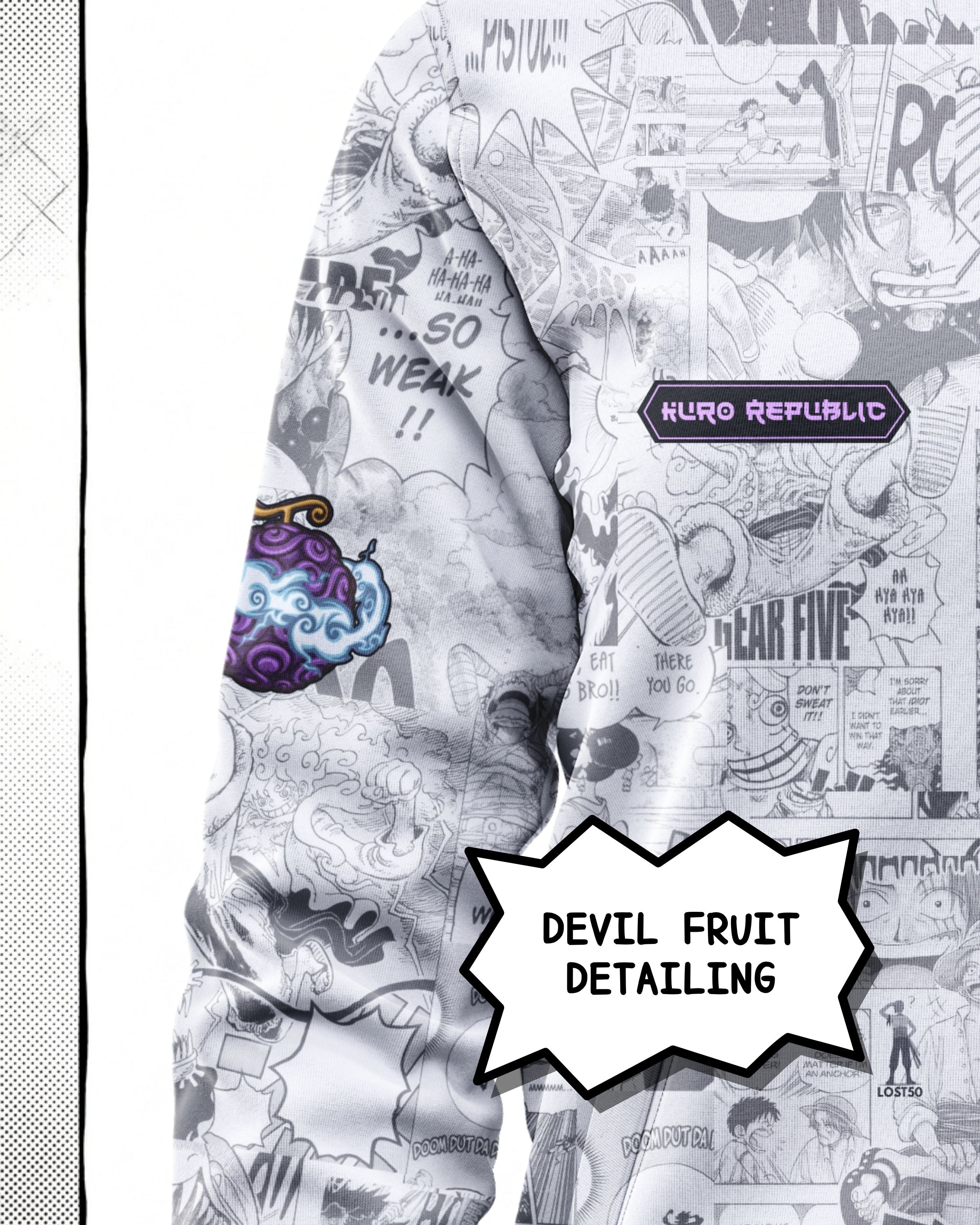 Monkey D. Luffy Gear 5 Manga Bomber Jacket | One Piece Drop 001 Kuro Republic