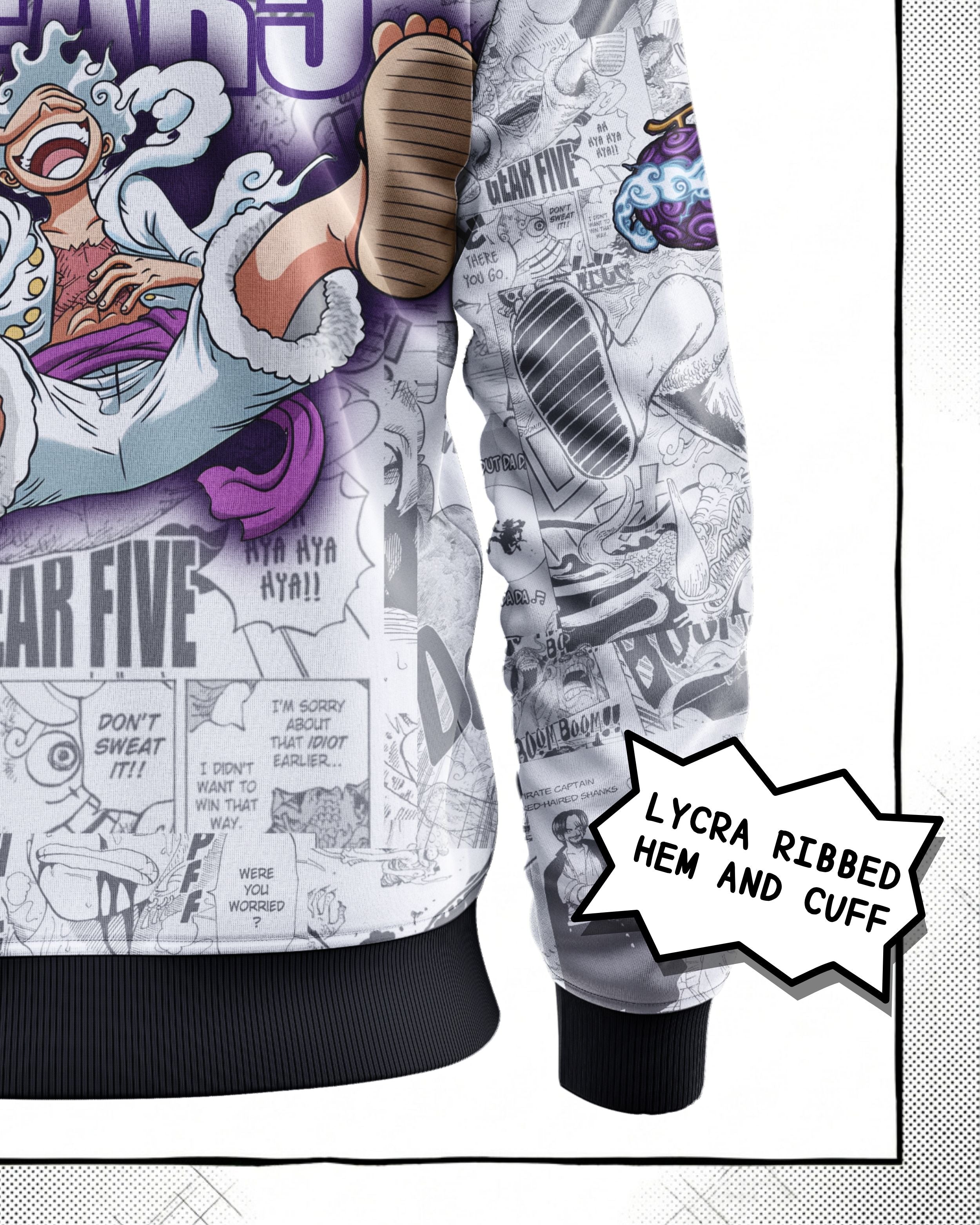 Monkey D. Luffy Gear 5 Manga Bomber Jacket | One Piece Drop 001 Kuro Republic