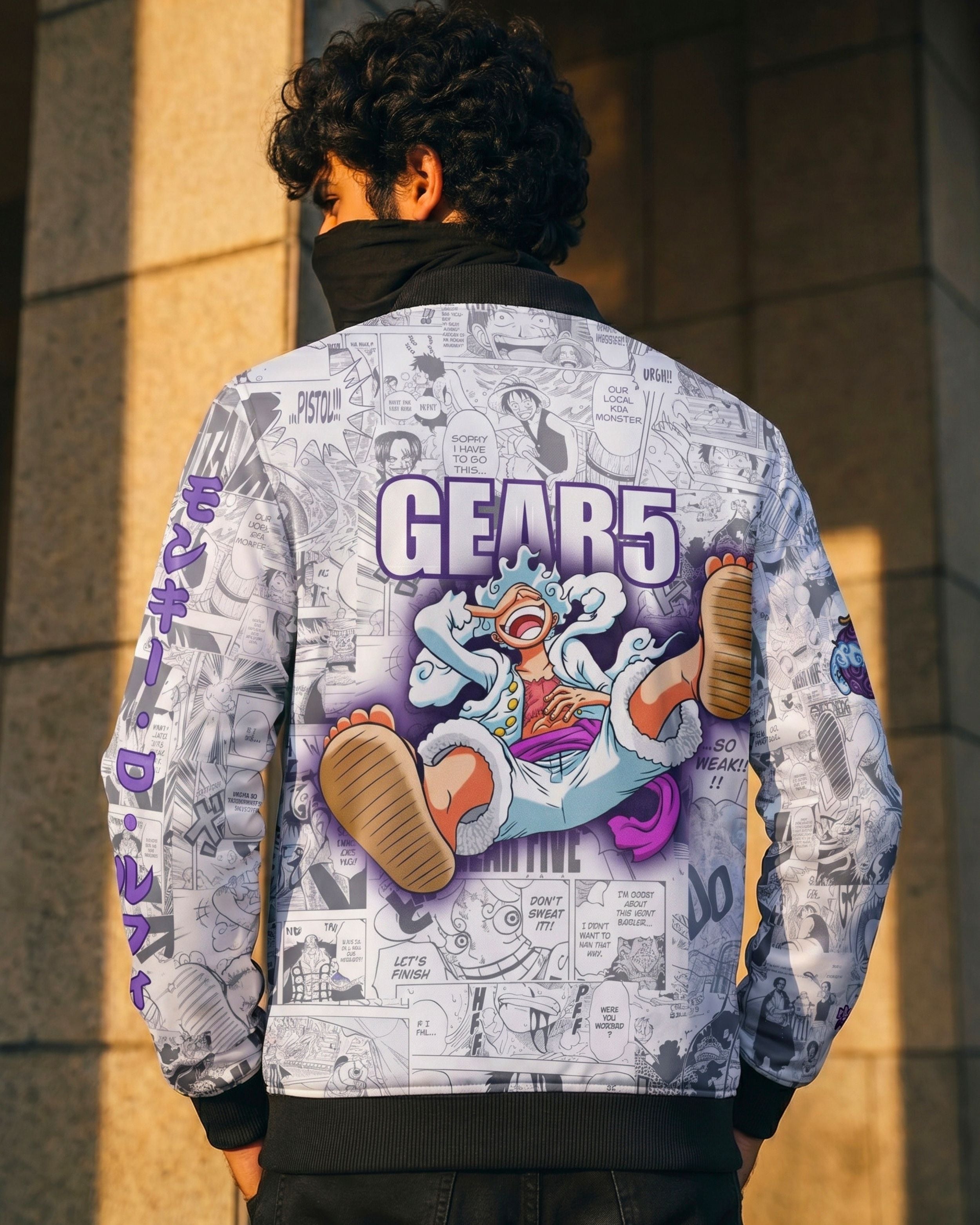 Monkey D. Luffy Gear 5 Manga Bomber Jacket | One Piece Drop 001 Kuro Republic