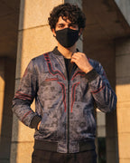 Ryomen Sukuna Manga Bomber Jacket gray varient | JJK Drop 001 Kuro Republic
