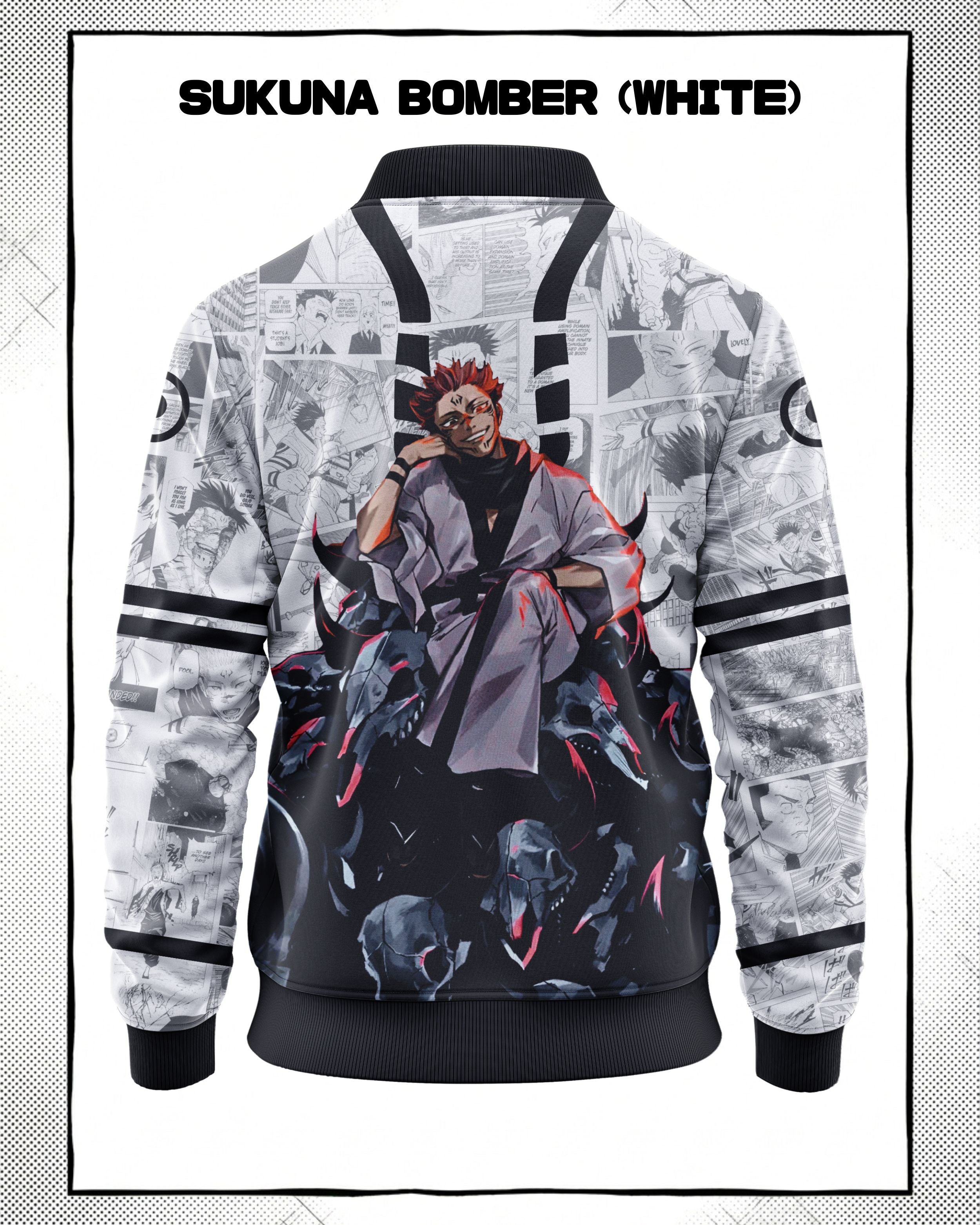 Ryomen Sukuna Manga Bomber Jacket | JJK Drop 001 Kuro Republic