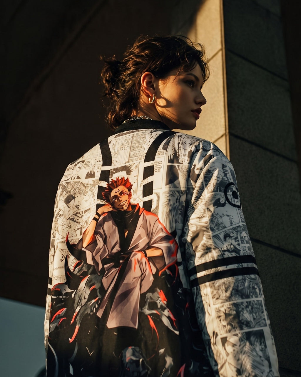 Ryomen Sukuna Manga Bomber Jacket | JJK Drop 001 Kuro Republic