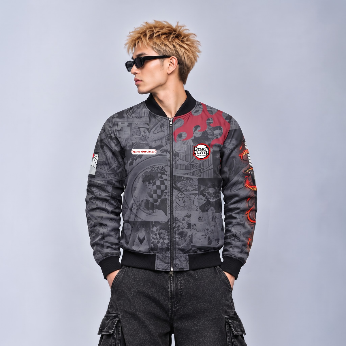 TANJIRO | DEMON SLAYER | MANGA BOMBER JACKET