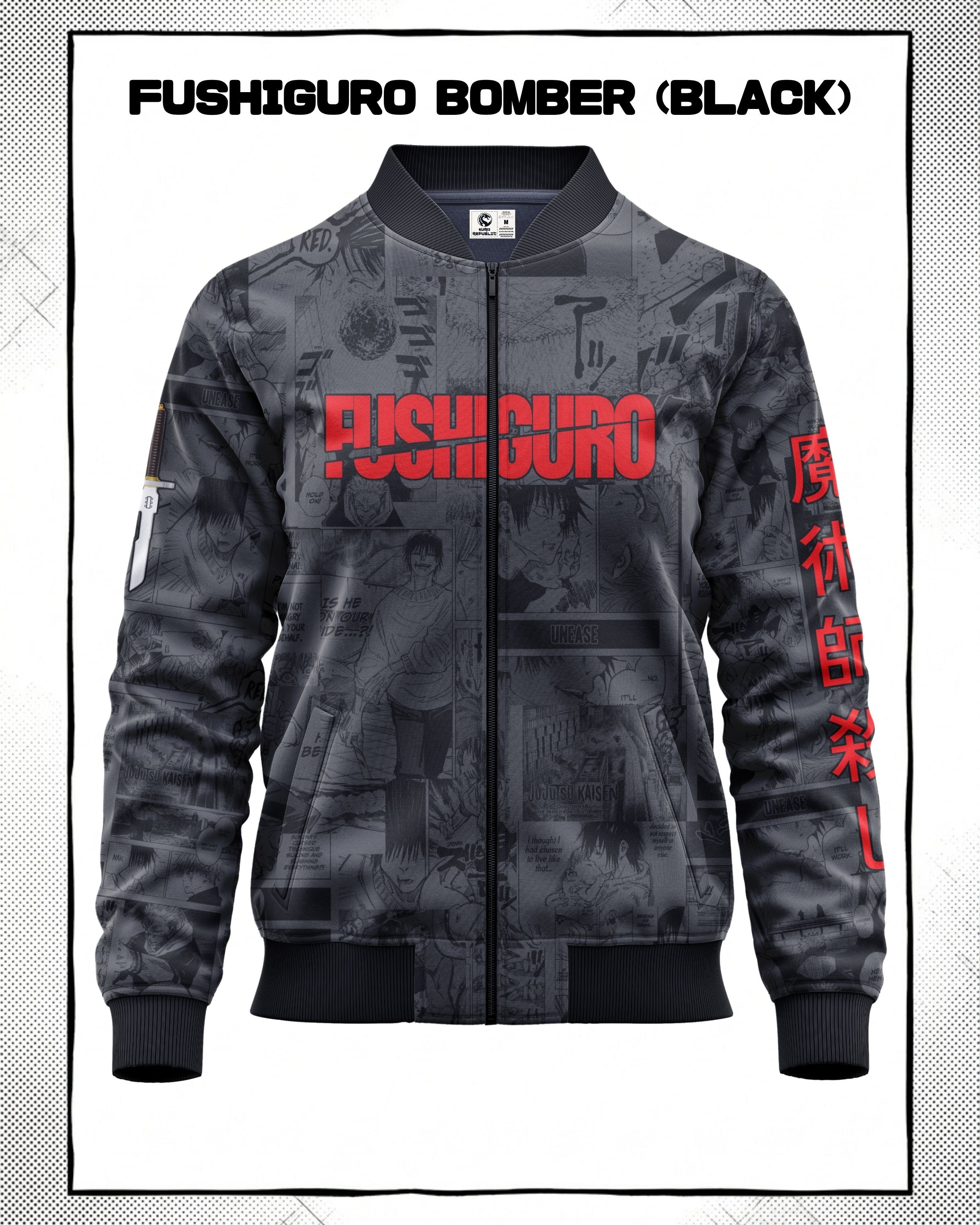 Toji Fushiguro Manga Bomber Jacket | JJK Drop 001 Kuro Republic