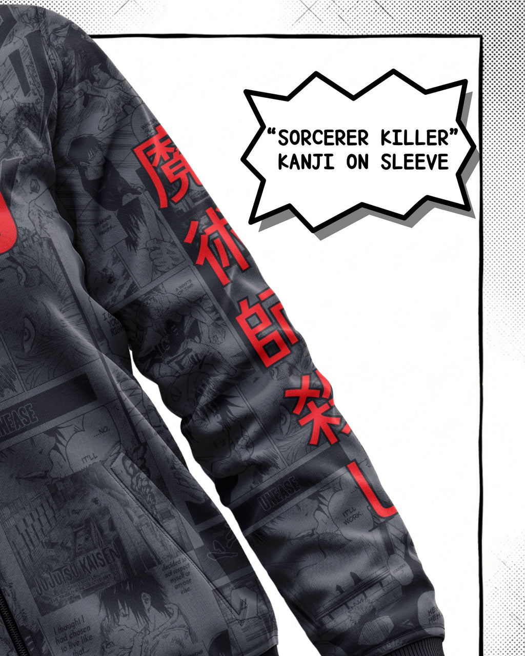 Toji Fushiguro Manga Bomber Jacket | JJK Drop 001 Kuro Republic