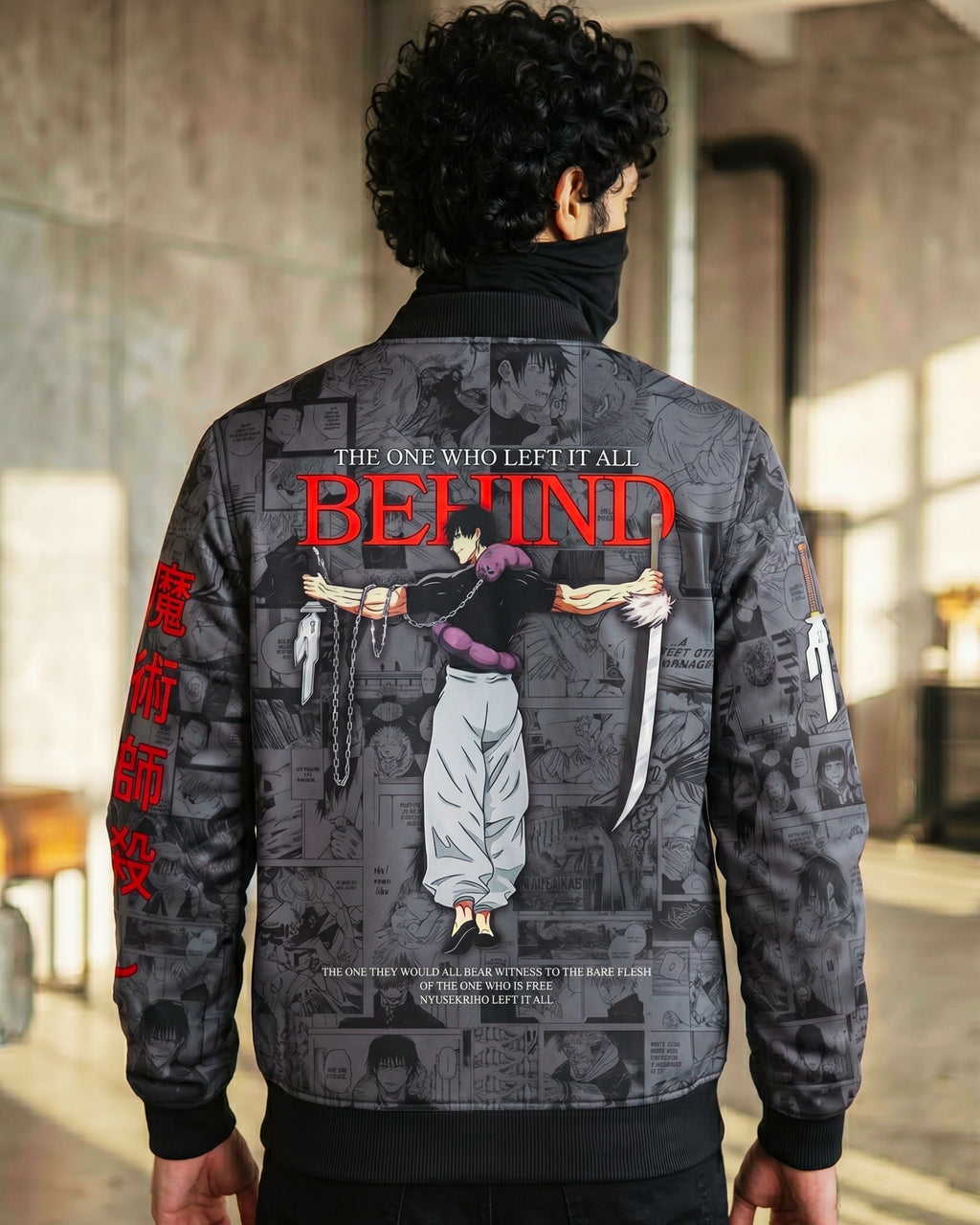 Toji Fushiguro Manga Bomber Jacket | JJK Drop 001 Kuro Republic