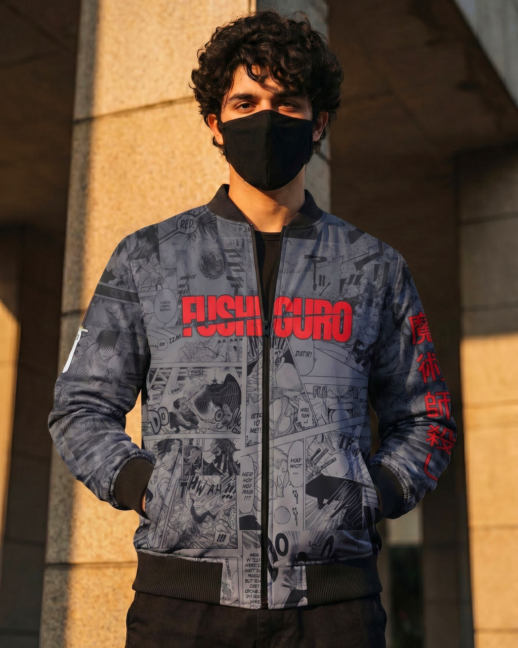 Toji Fushiguro Manga Bomber Jacket | JJK Drop 001 Kuro Republic