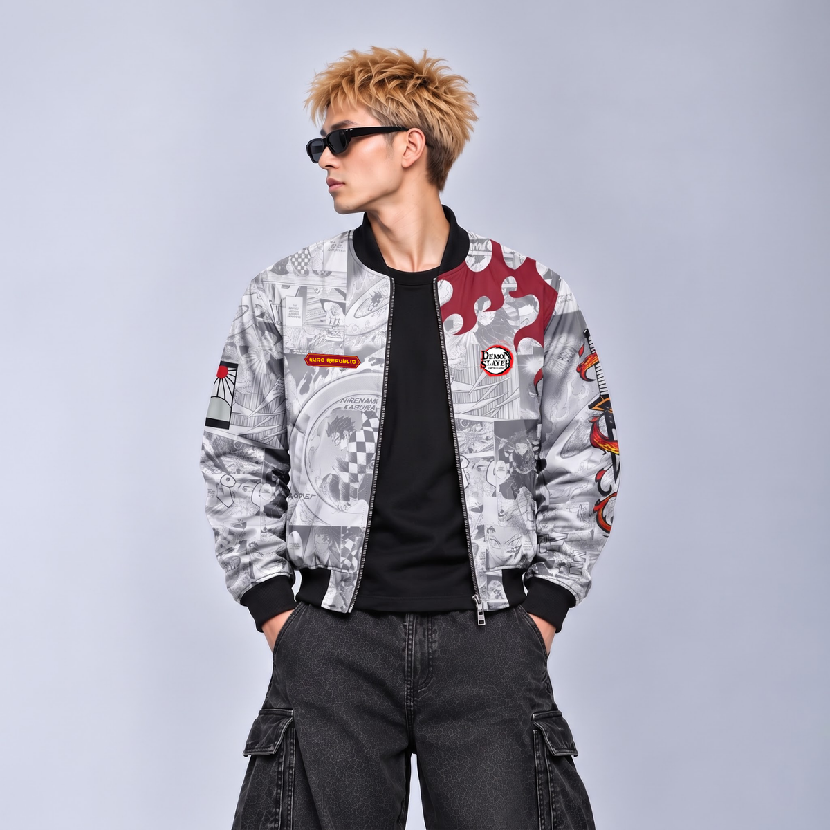 TANJIRO | DEMON SLAYER | MANGA BOMBER JACKET