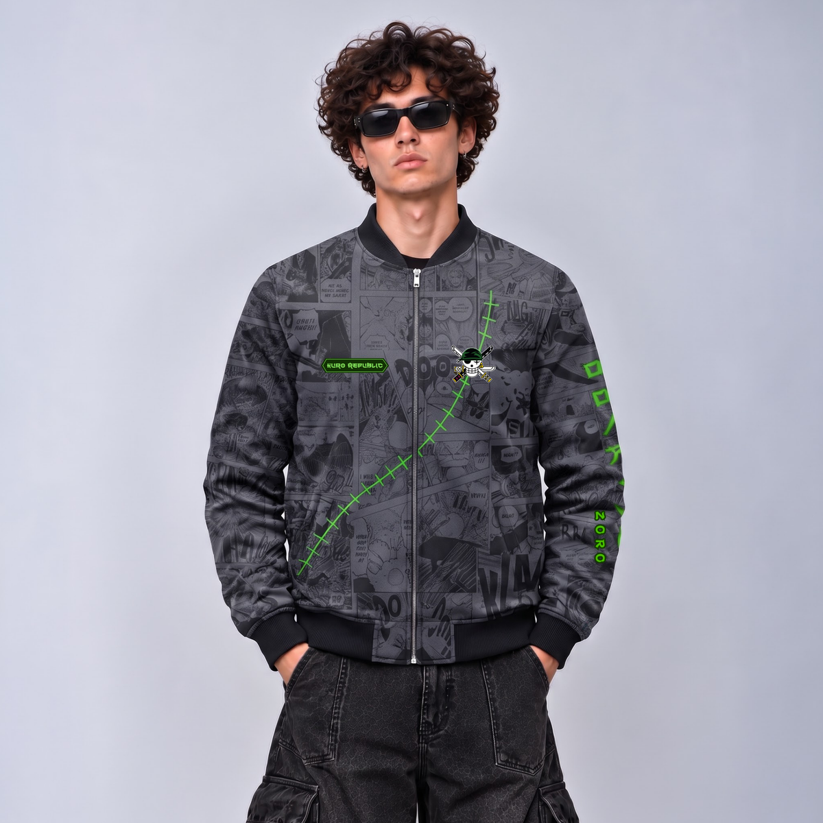RORONOA ZORO MANGA BOMBER JACKET