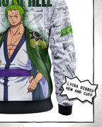 Roronoa Zoro Manga Bomber Jacket | One Piece Drop 001 Kuro Republic