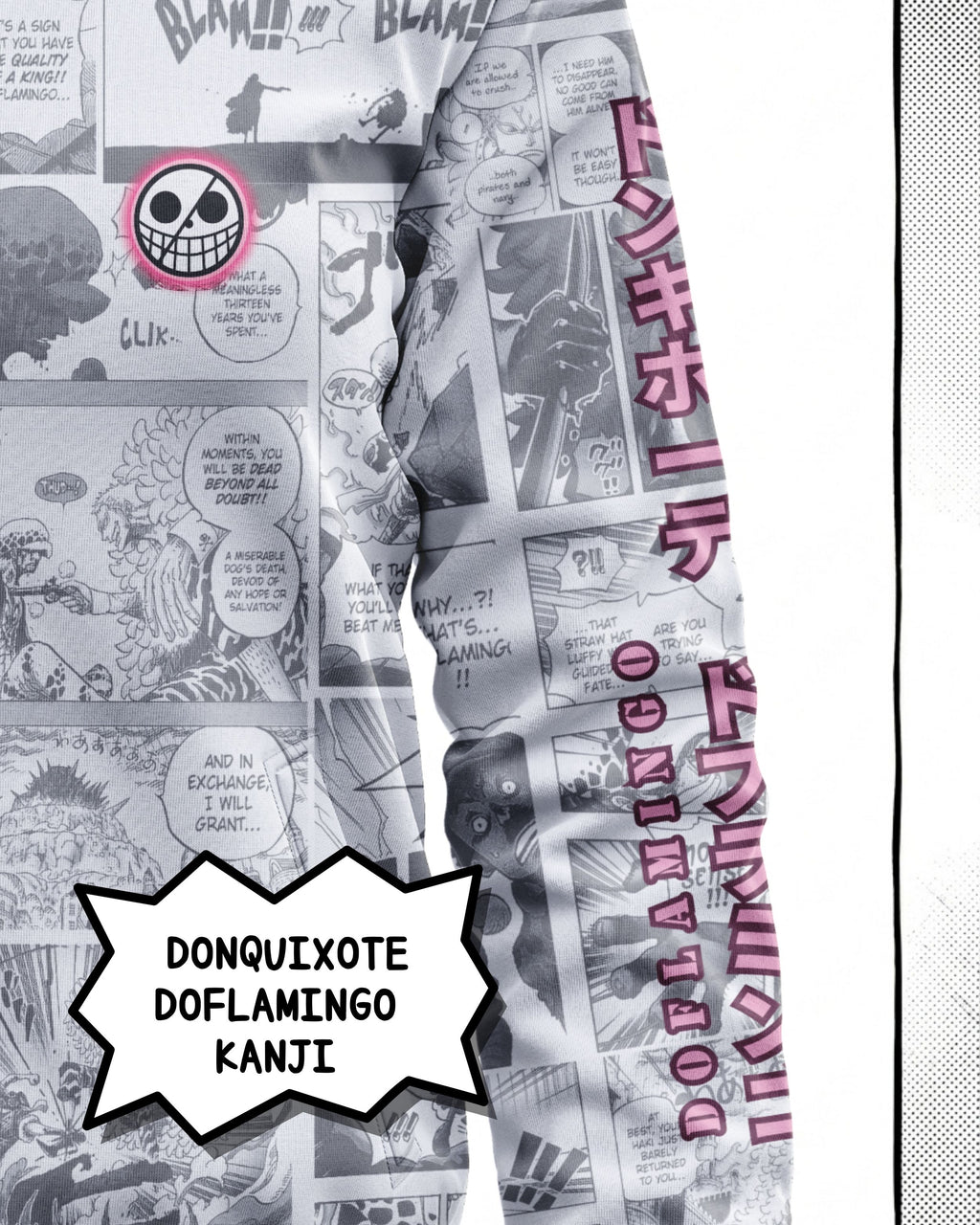 Donquixote Doflamingo Manga Bomber Jacket | One Piece Drop 001 Kuro Republic