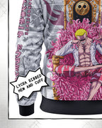Donquixote Doflamingo Manga Bomber Jacket | One Piece Drop 001 Kuro Republic
