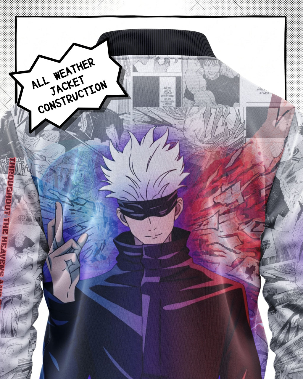 Satoru Gojo Manga Bomber Jacket | JJK Drop 001 Kuro Republic
