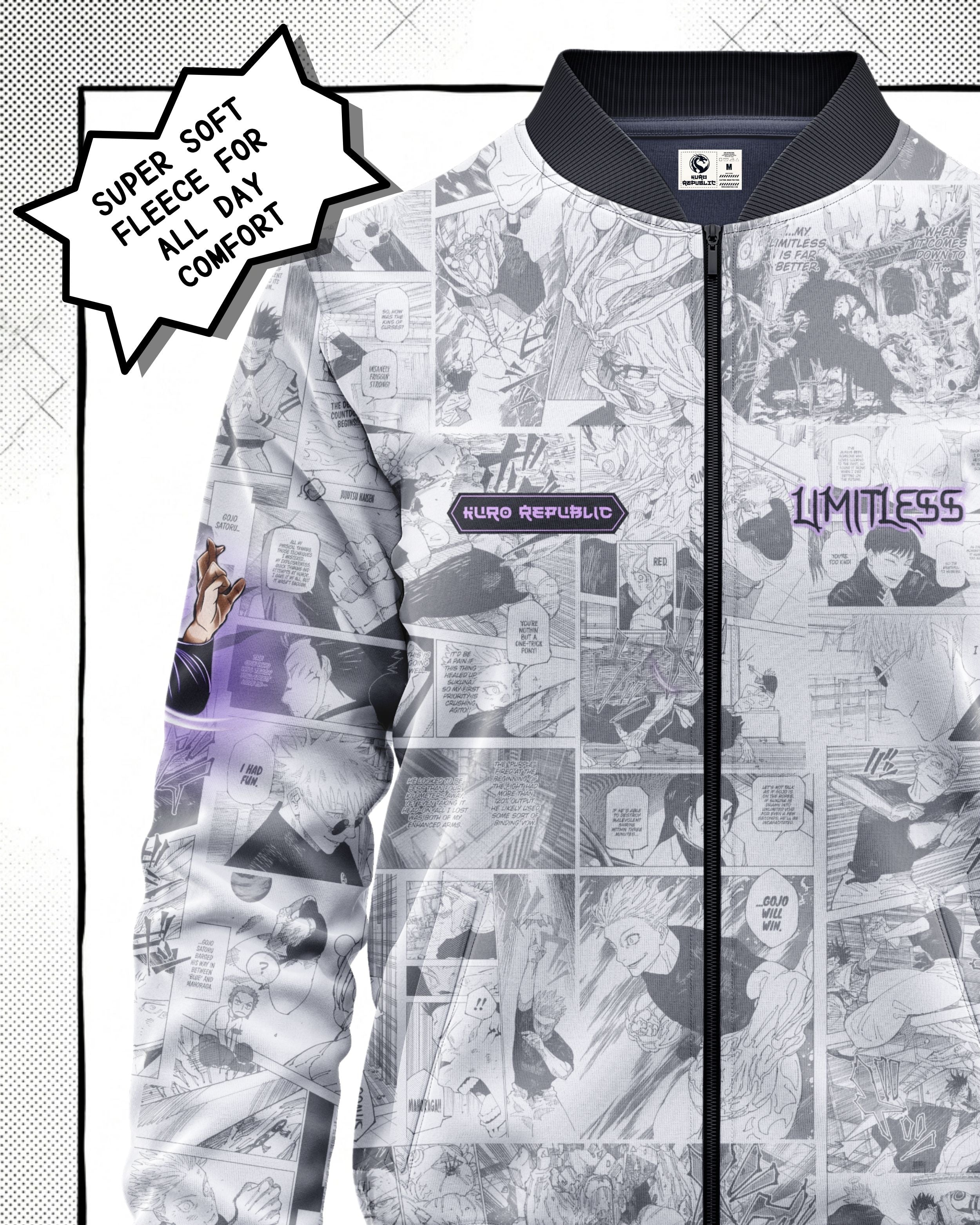Satoru Gojo Manga Bomber Jacket | JJK Drop 001 Kuro Republic