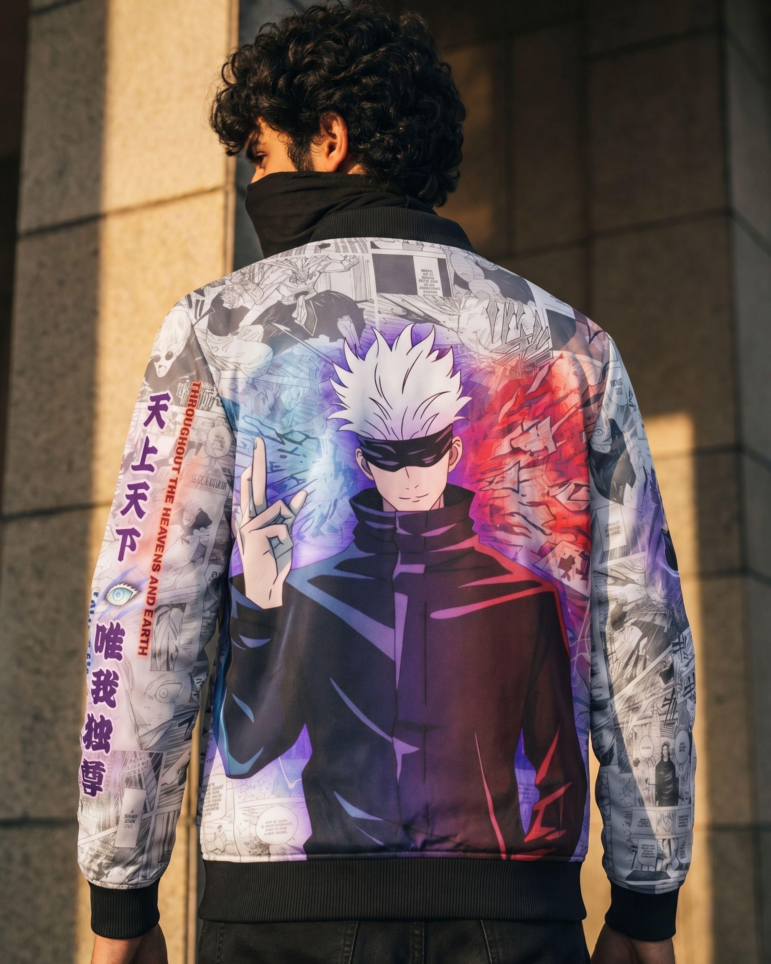 Satoru Gojo Manga Bomber Jacket | JJK Drop 001 Kuro Republic