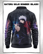 Satoru Gojo Manga Bomber Jacket Gray Variant | JJK Drop 001 Single Kuro Republic