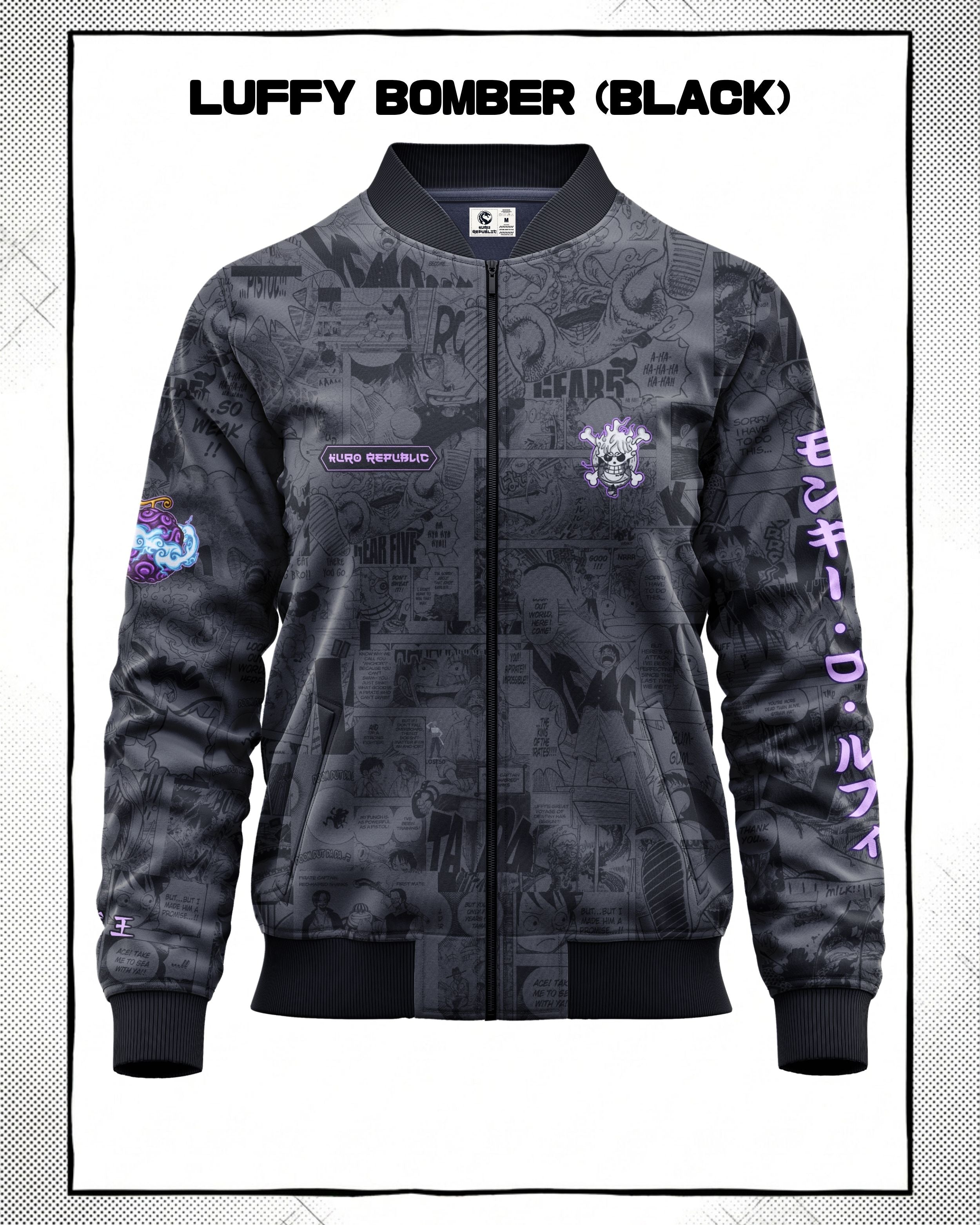 Monkey D. Luffy Gear 5 Manga Bomber Jacket | One Piece Drop 001