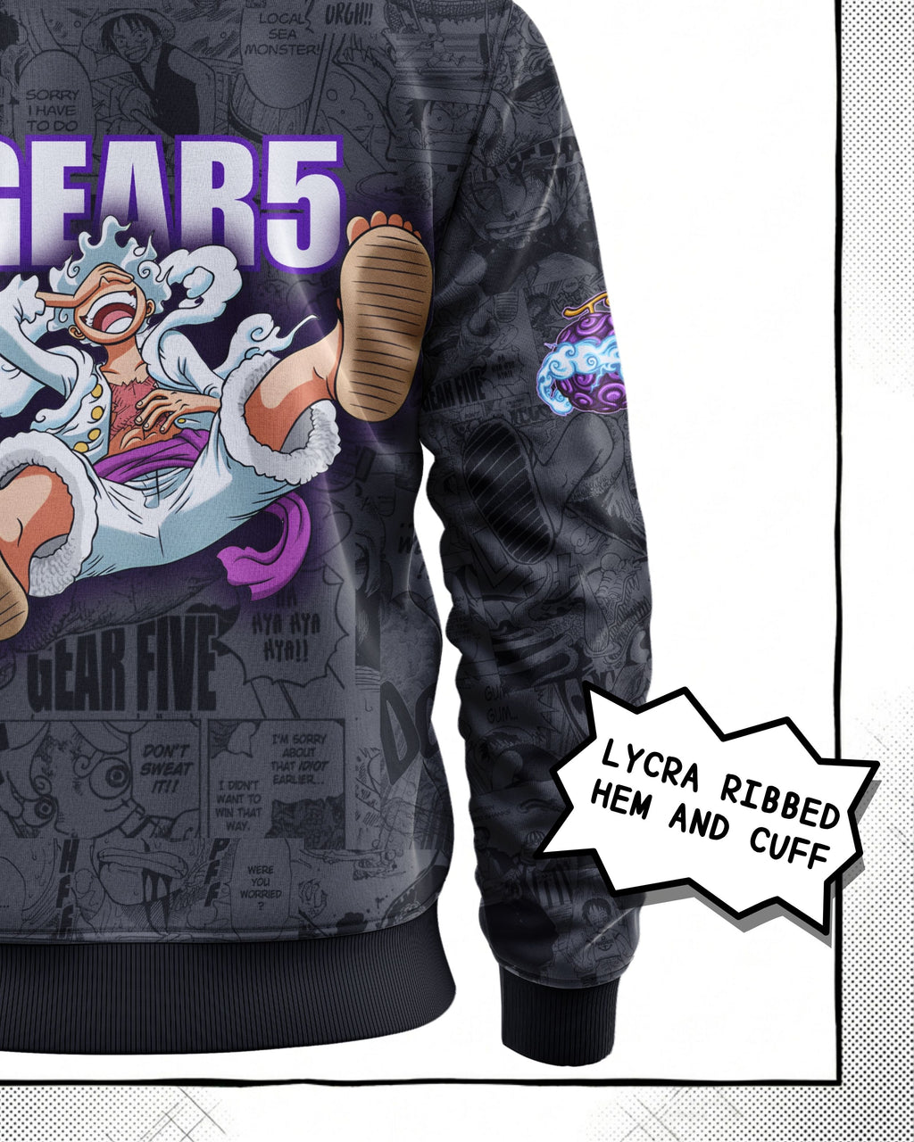 Monkey D. Luffy Gear 5 Manga Bomber Jacket  gray variant | One Piece Drop 001 Kuro Republic