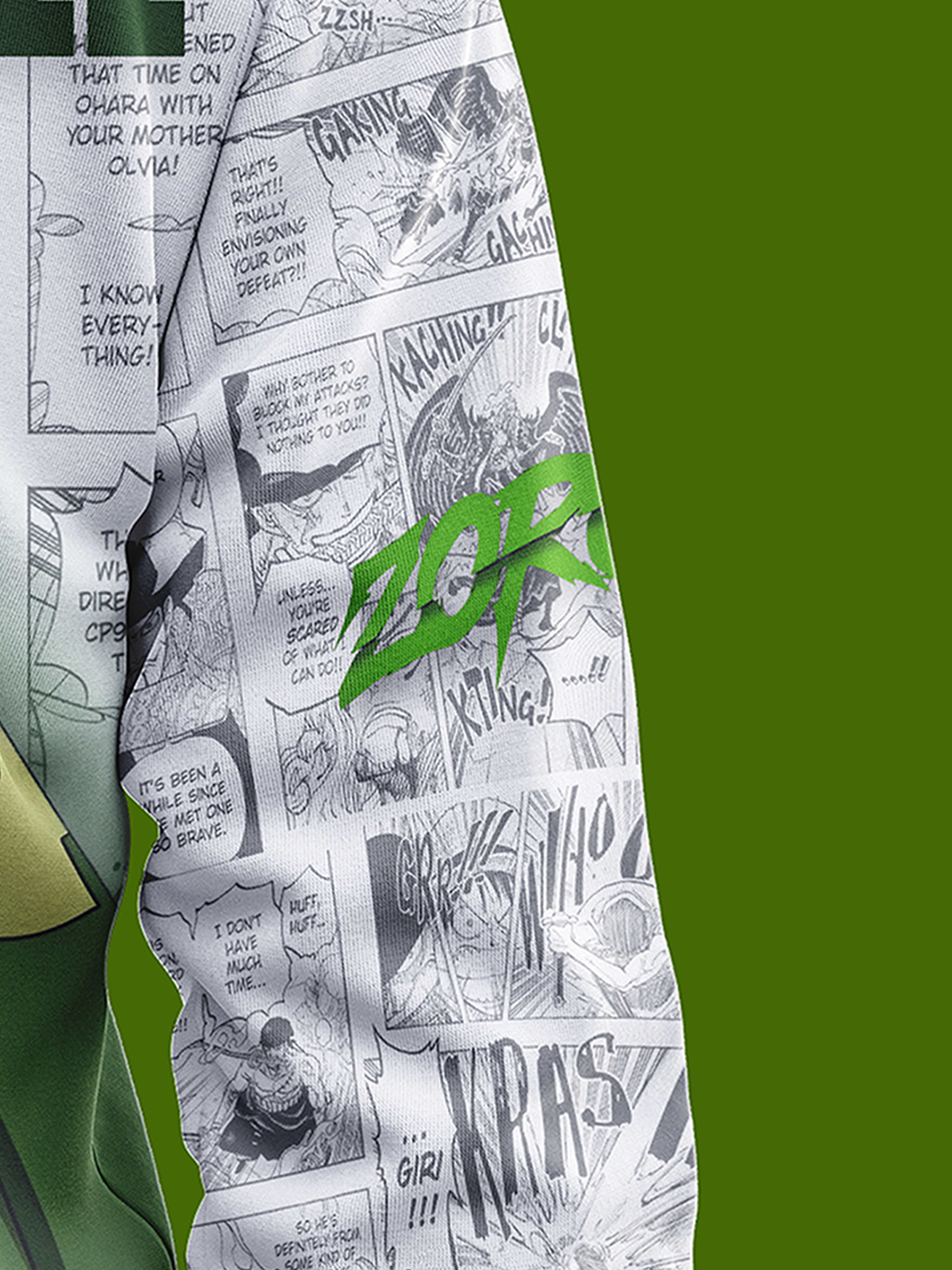 Roronoa Zoro Manga Bomber Jacket | One Piece Anime Jacket India | Kuro Republic - Kuro Republic